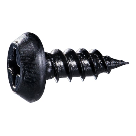 Buildright Self-Drilling Screw, #6 x 7/16 in, Black Phosphate Steel Pan Head Phillips Drive, 380 PK 54950